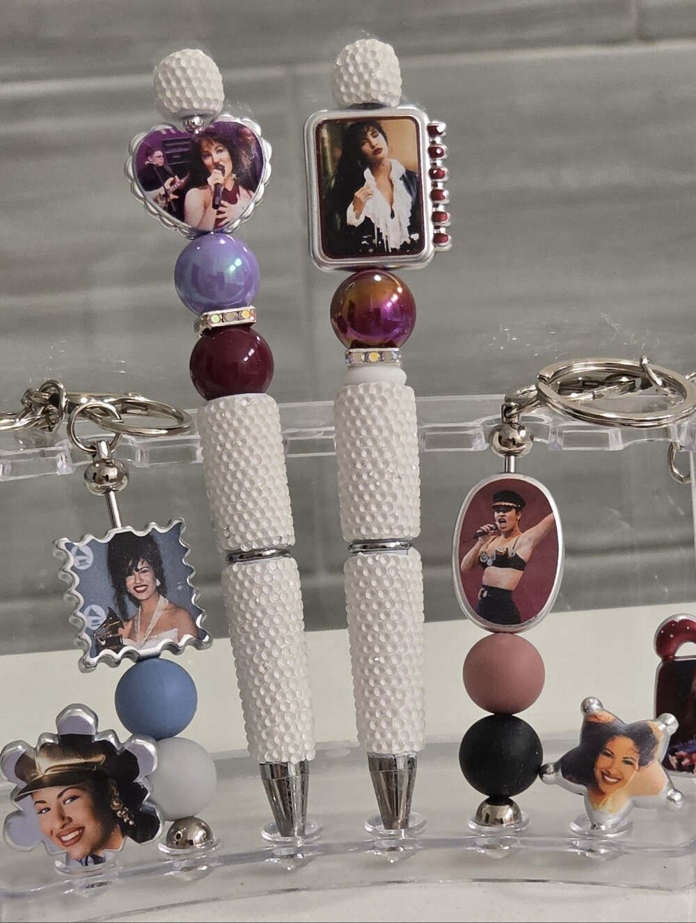 30 Pieces- Selena Focal Bead Set- Mix of 8 designs- DIY Acrylic Destash